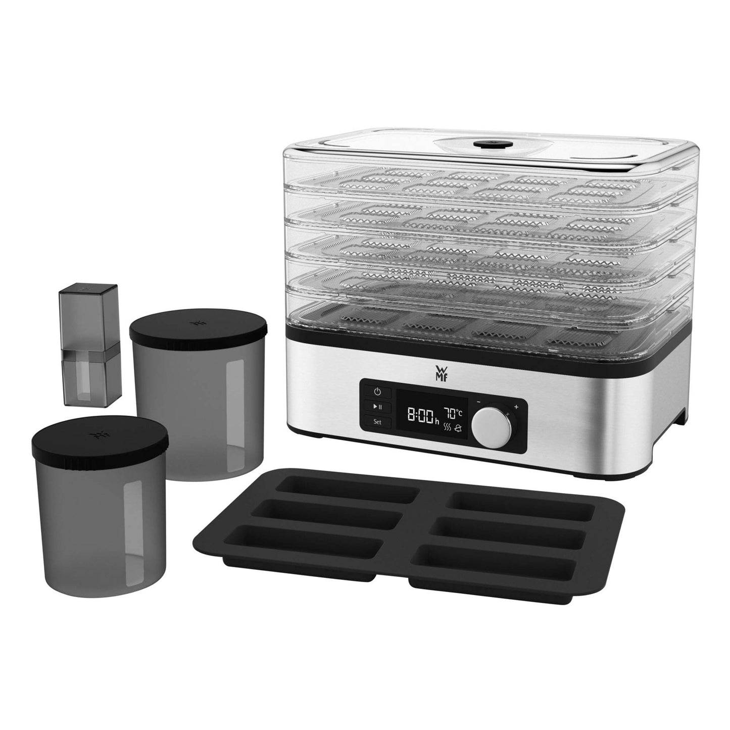 Deshidratador de Alimentos – 5 Bandejas, Temporizador 24h, Inox